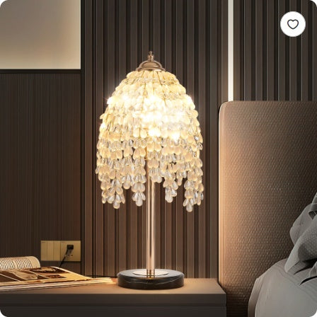 Crystal waterfall table lamp, view 6