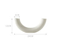Minimalist white ceramic vase, view 5