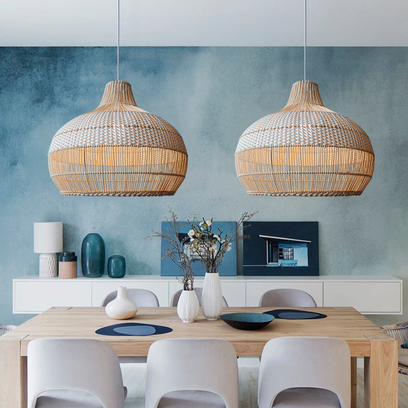 Handwoven Rattan Pendant Light