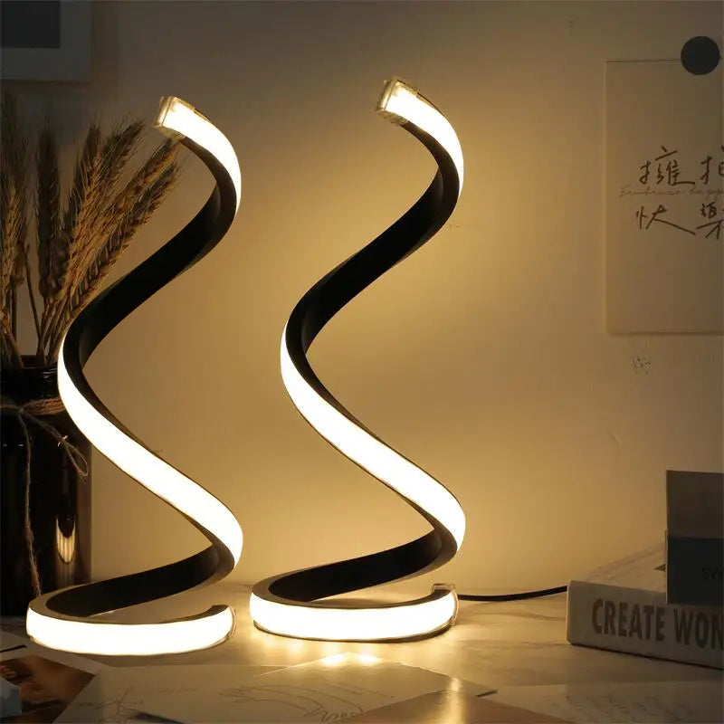 Spiral LED table lamps, view 2