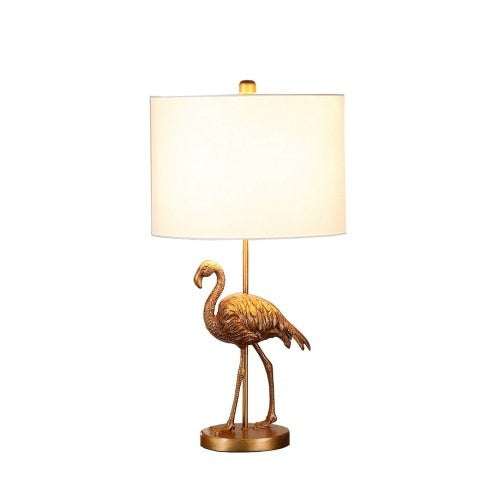 Matte gold flamingo table lamp, view 2