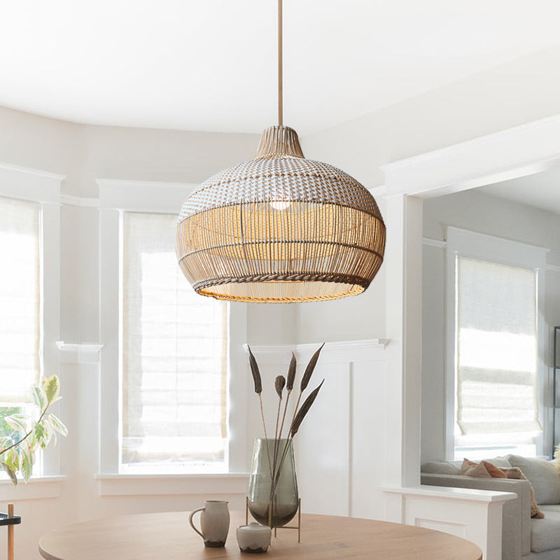 Handwoven Rattan Pendant Light