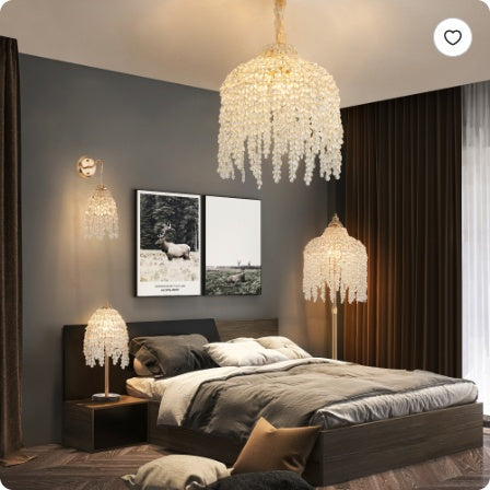 Crystal waterfall table lamp, view 4