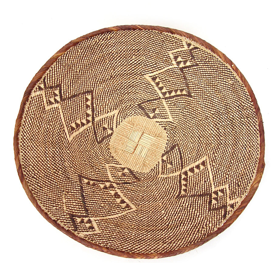 Tonga wall baskets arranged on a wall