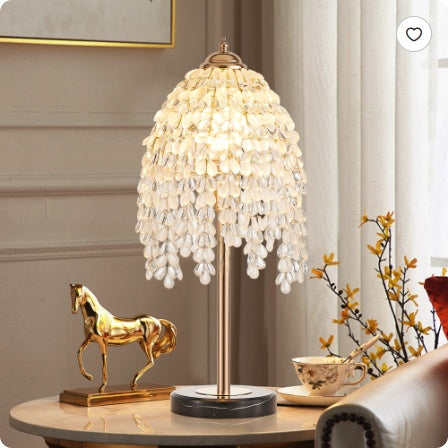 Crystal waterfall table lamp, view 3