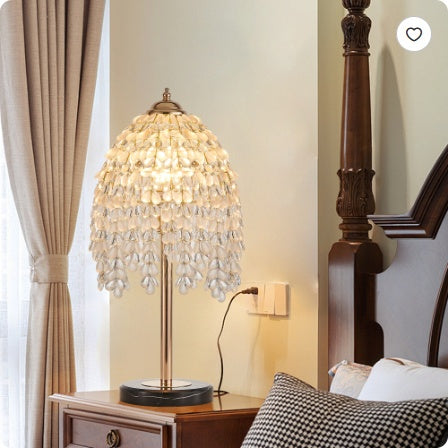 Crystal waterfall table lamp, view 2