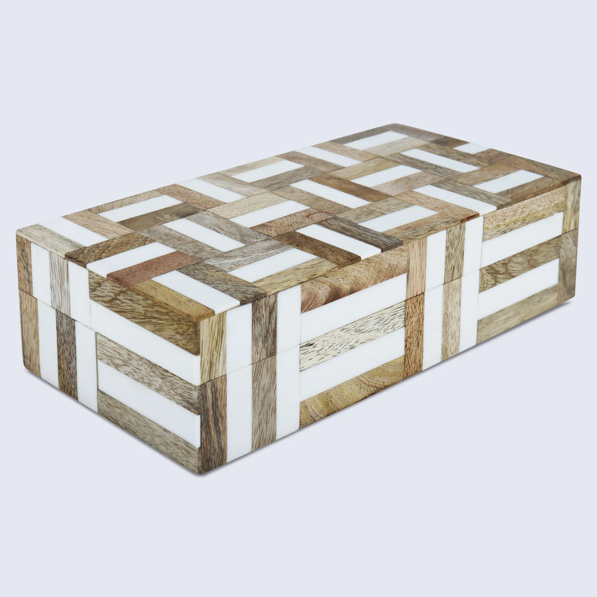 Marquetry Wood & Resin Inlay Keepsake Box