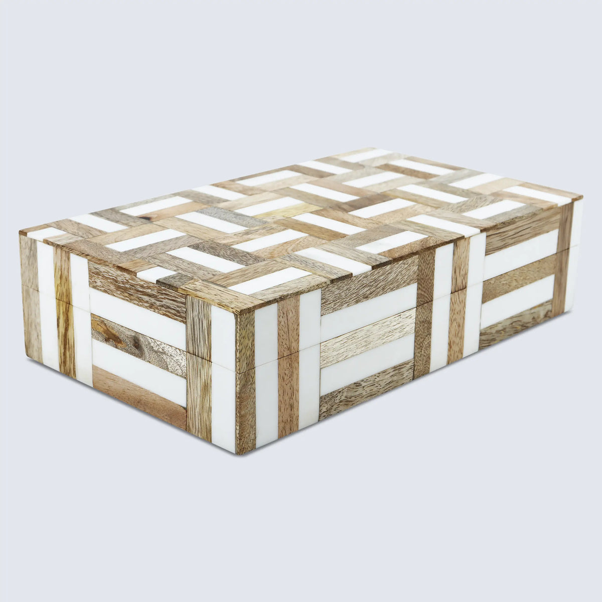 Marquetry Wood & Resin Inlay Keepsake Box