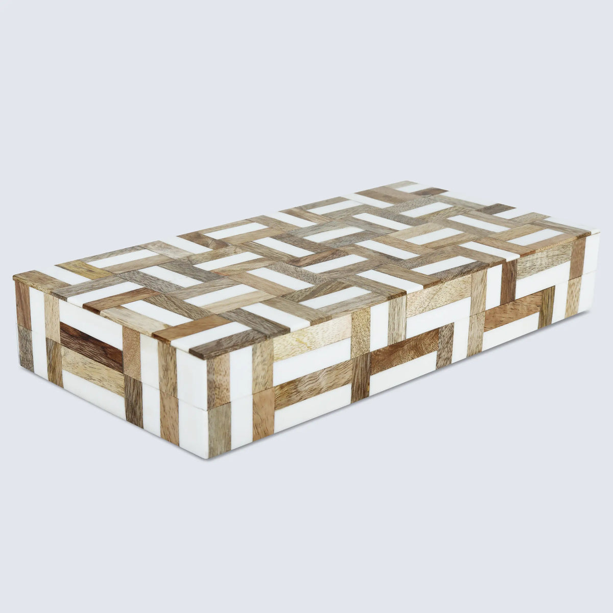 Marquetry Wood & Resin Inlay Keepsake Box