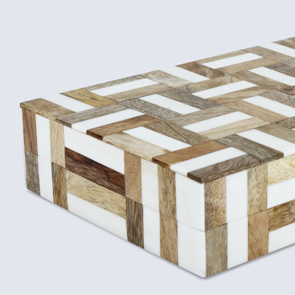 Marquetry Wood & Resin Inlay Keepsake Box