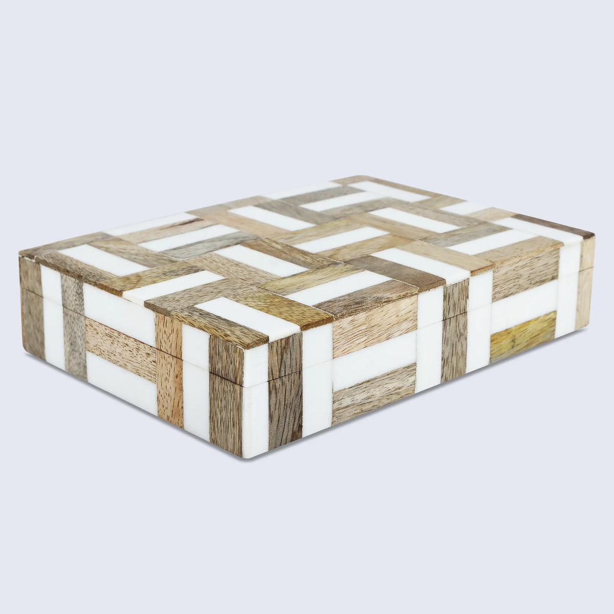 Marquetry Wood & Resin Inlay Keepsake Box
