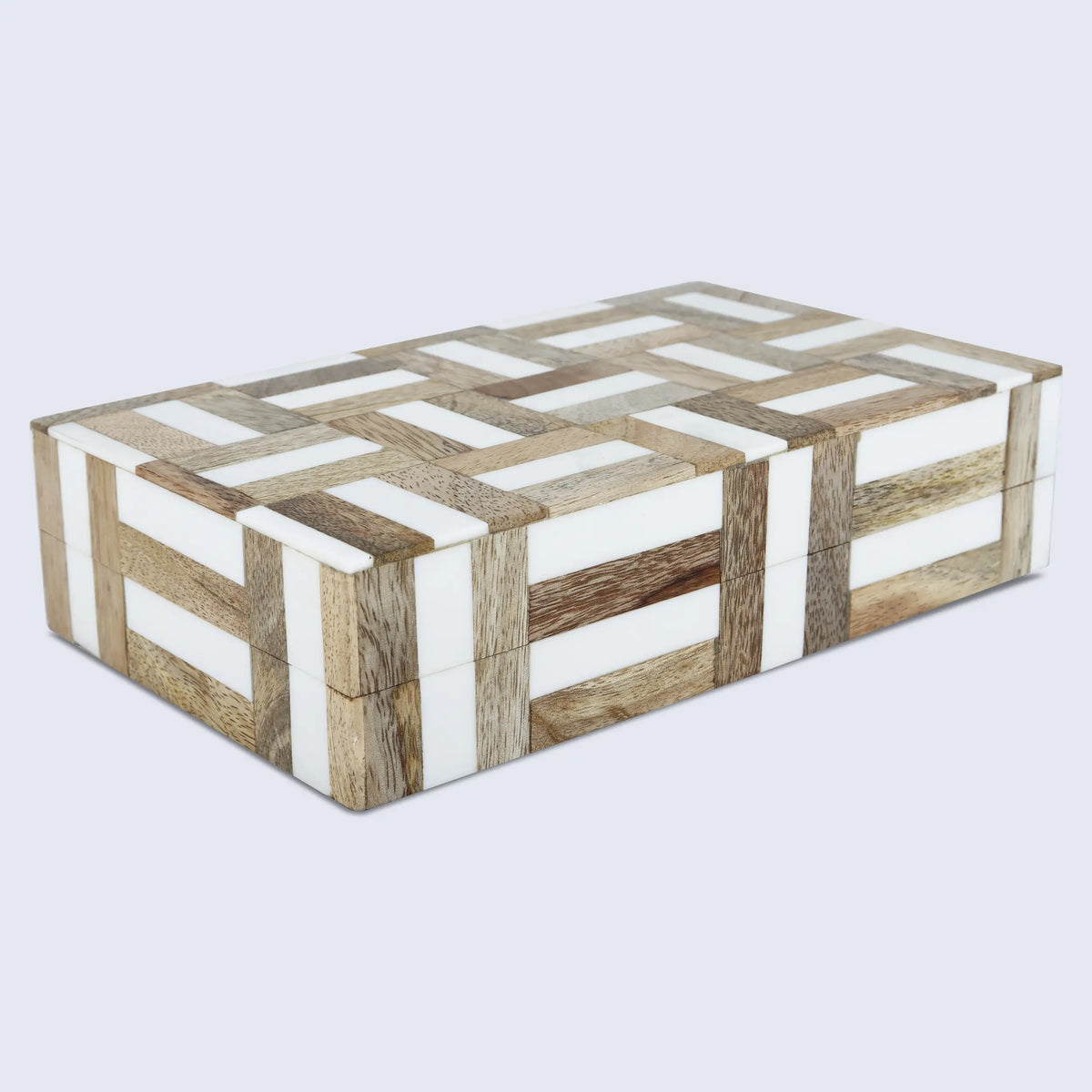 Marquetry Wood & Resin Inlay Keepsake Box
