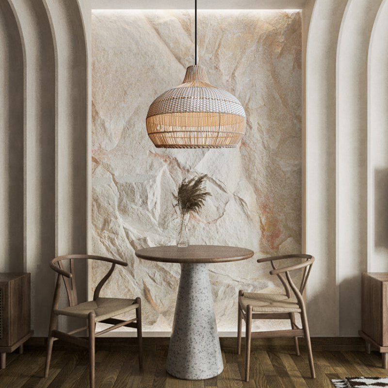 Handwoven Rattan Pendant Light