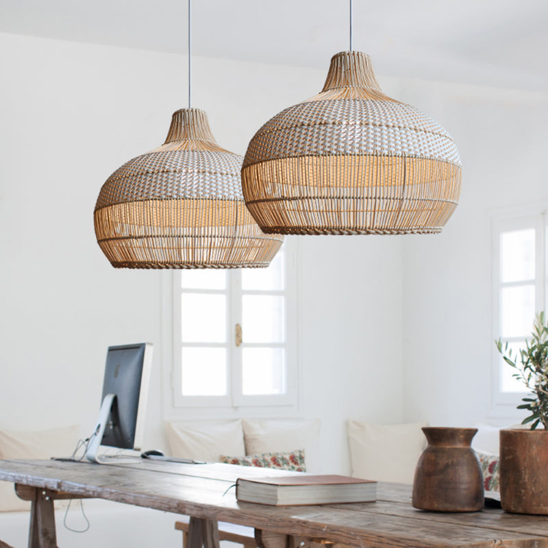 Handwoven Rattan Pendant Light