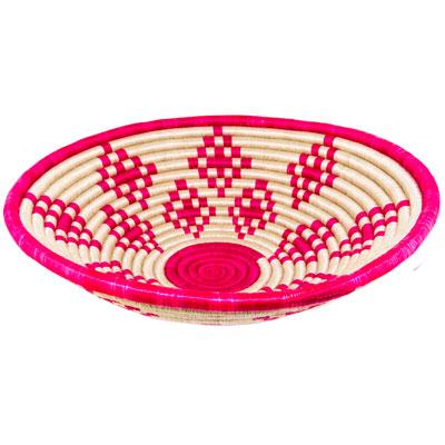 Agaseke woven sisal bowl basket, 12 inch