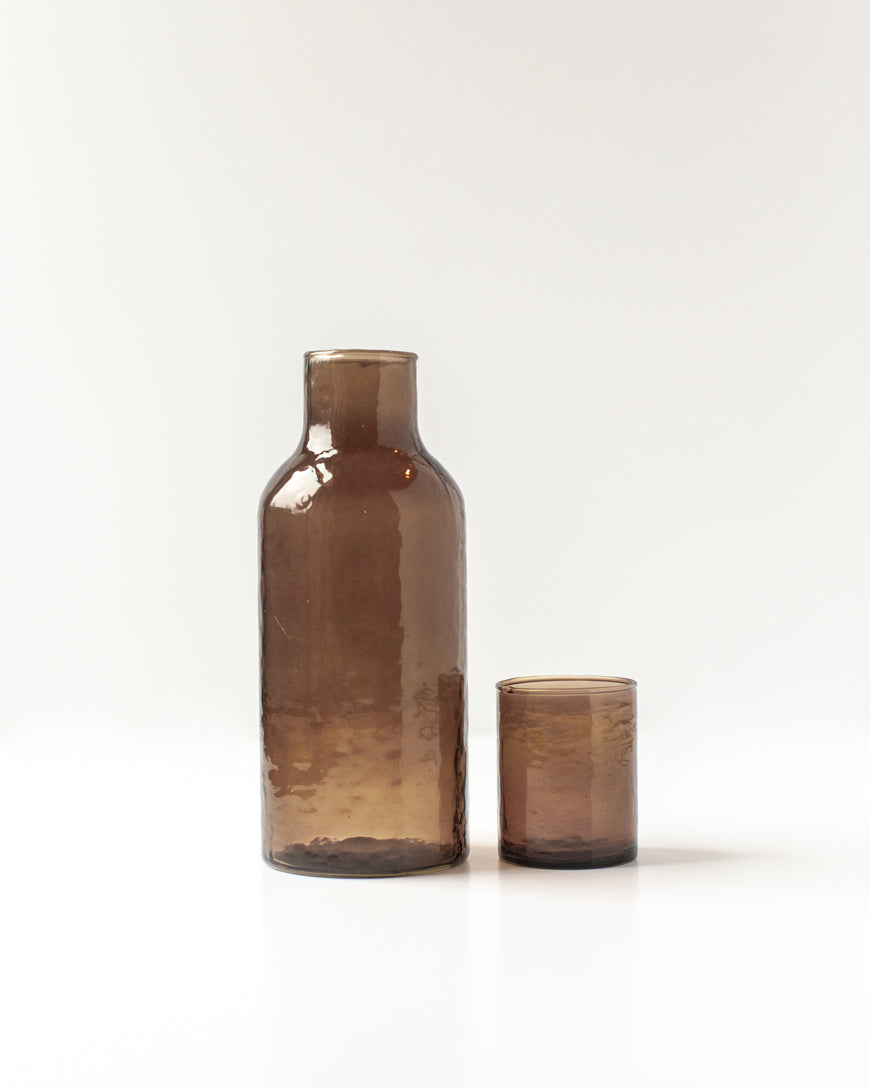 Handblown Hammered Glass Carafe, view 2