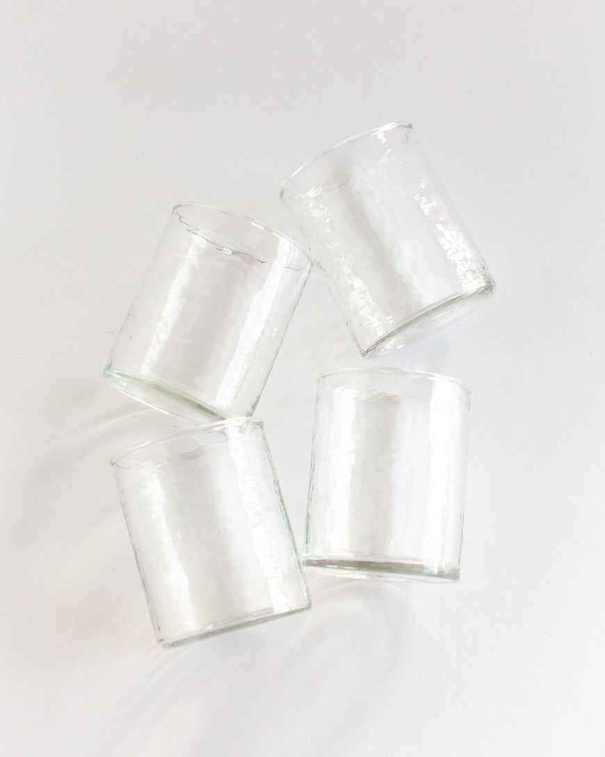 Handblown Hammered Small Carafe Glasses, view 5