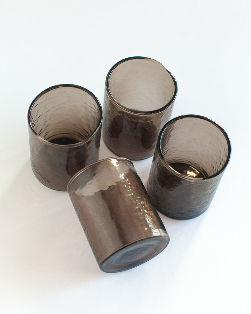 Handblown Hammered Small Carafe Glasses, view 6