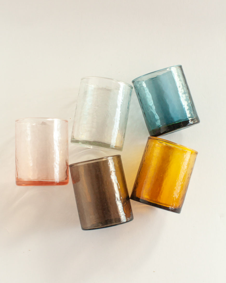 Handblown Hammered Small Carafe Glasses, view 3