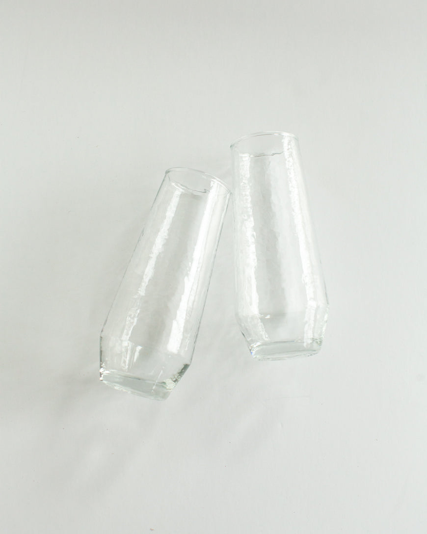 Handblown Hammered Champagne Flutes | Set of 2, view 2