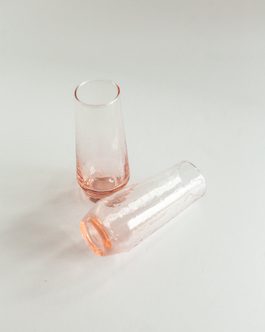Handblown Hammered Champagne Flutes | Set of 2, view 3