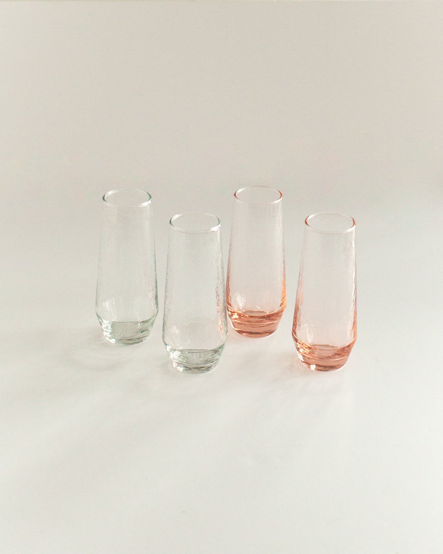 Handblown Hammered Champagne Flutes | Set of 2, view 4
