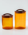 Hammered Glass Canisters with Wood Lid, view 9