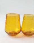 Pair of Hammered Glass Stemless Tumblers, view 7