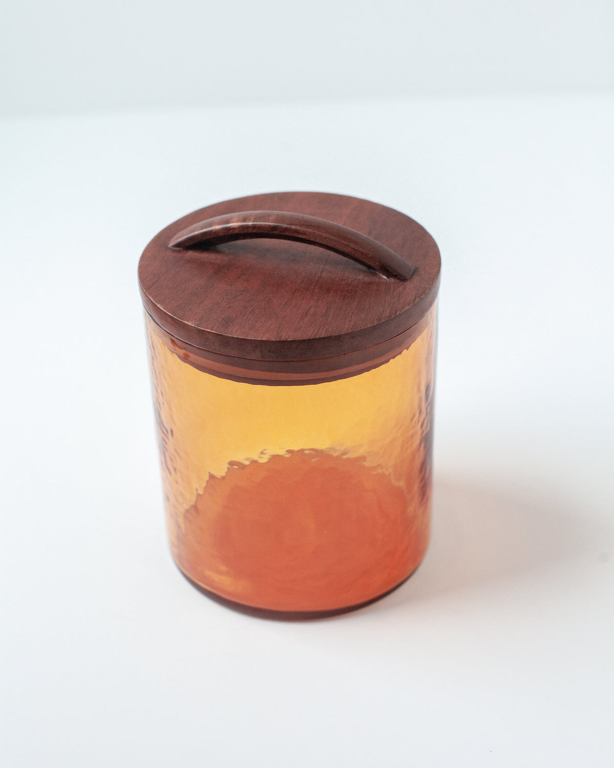 Hammered Glass Canisters with Wood Lid, view 10