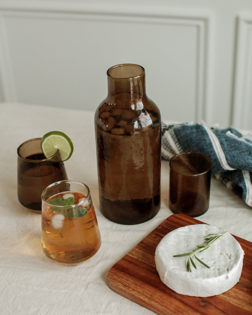 Handblown Hammered Glass Carafe, view 3