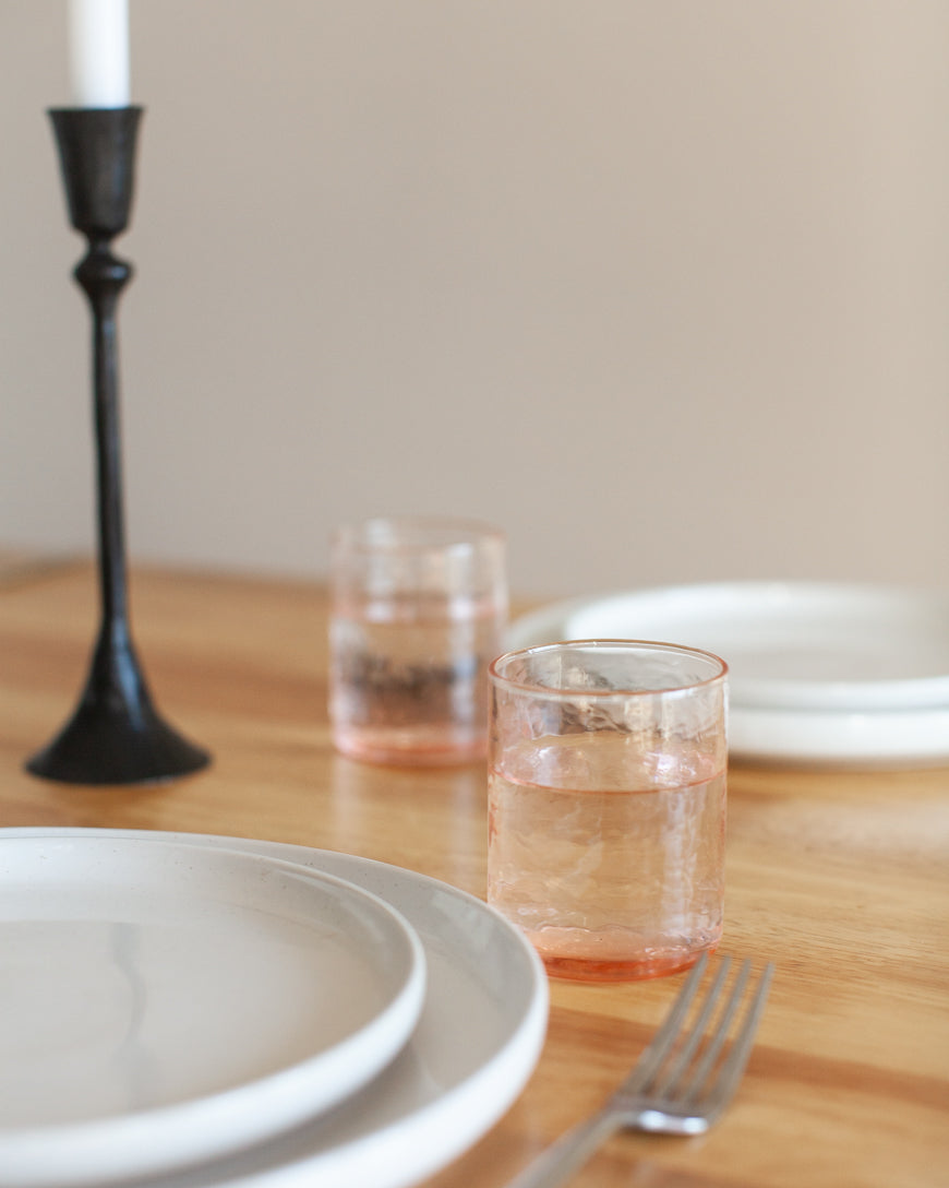 Handblown Hammered Small Carafe Glasses, view 2