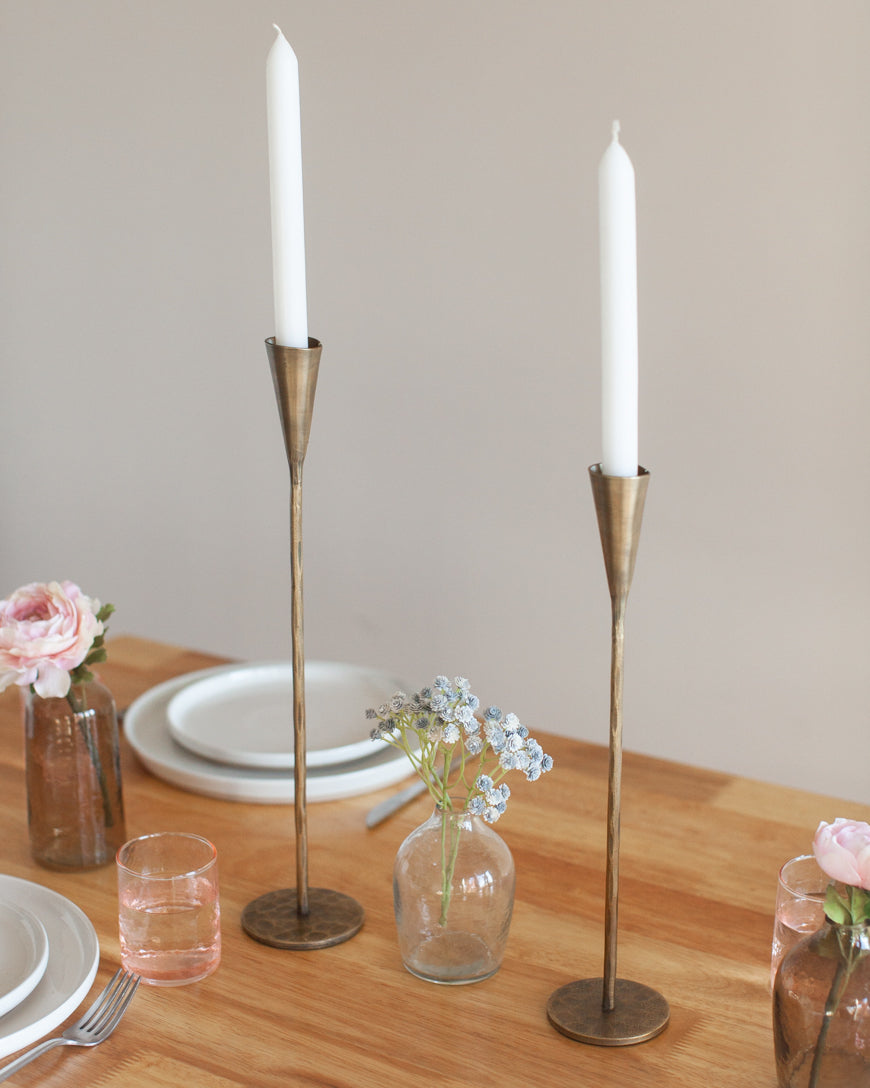 Phoenix Hand-Forged Iron Candle Stands | Set of 2, view 7