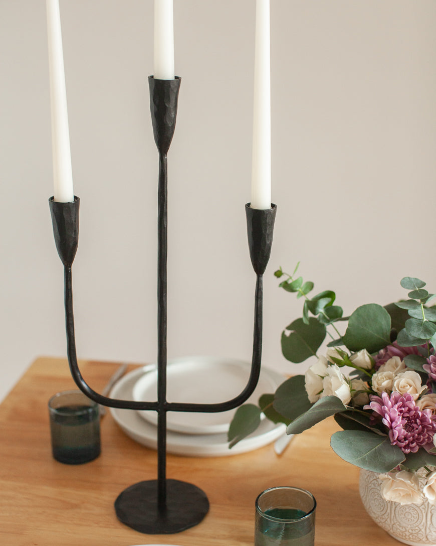 Hand-Forged Iron Candelabra, view 4