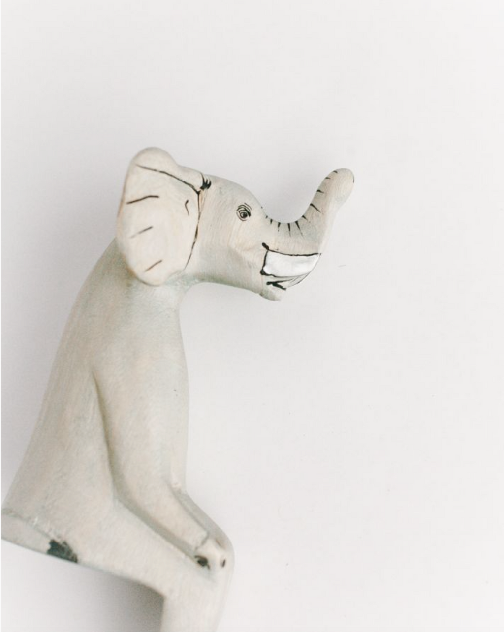 Hand-carved Elephant Shelf Sitter, view 2