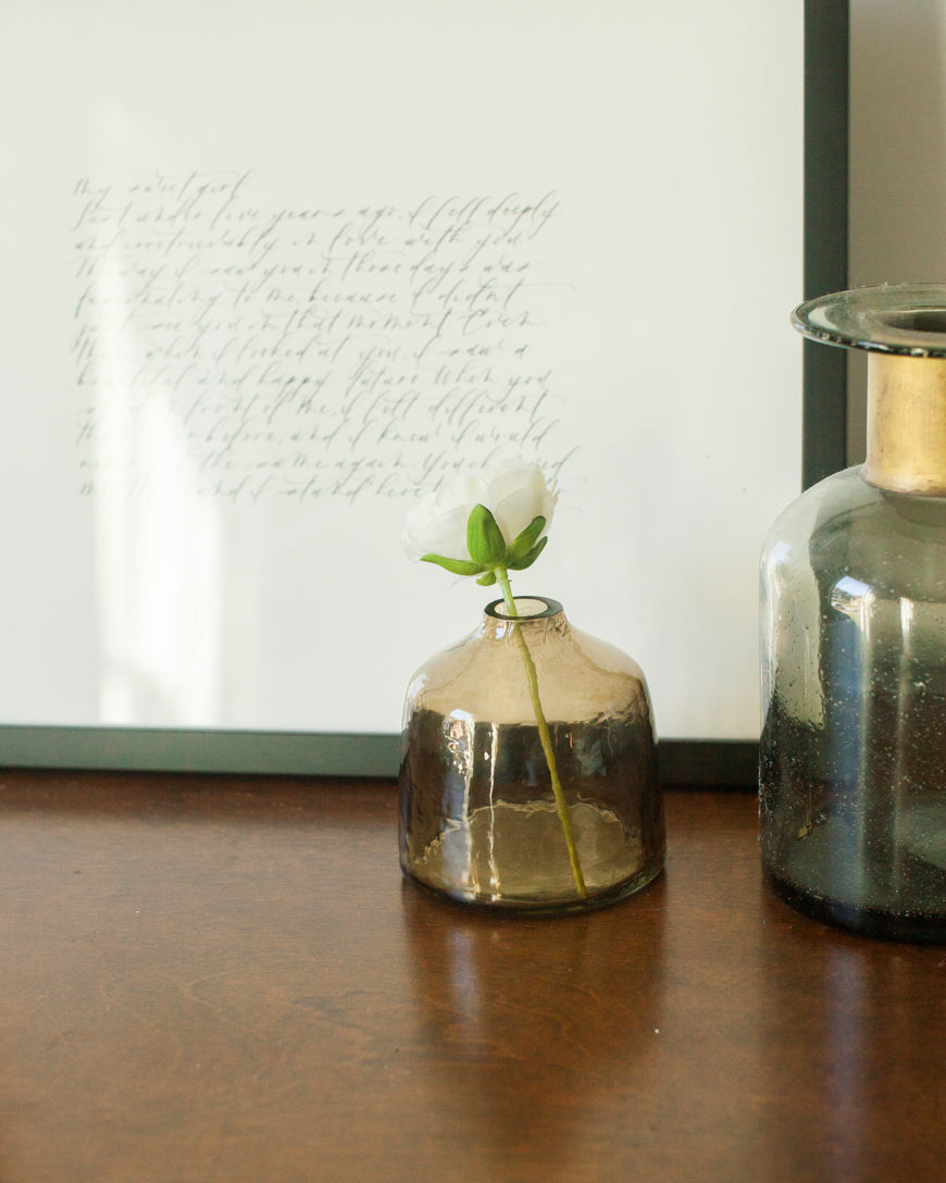 Bella Handblown Hammered Bud Vase, view 11