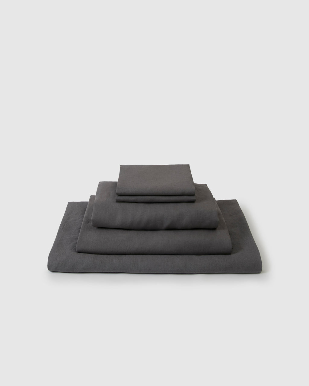 Marcel French flax linen bedding set in Storm
