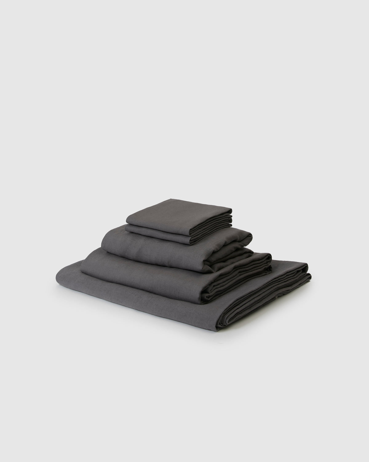 Marcel linen bedding set, Storm Stripe