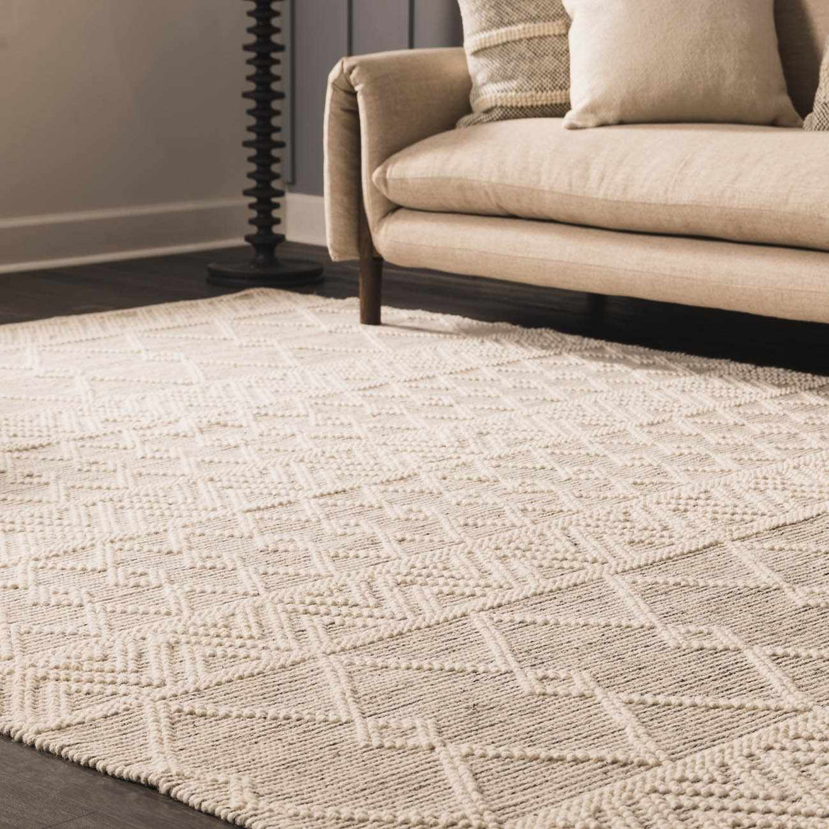 Whittington hand-woven wool blend rug, view 6