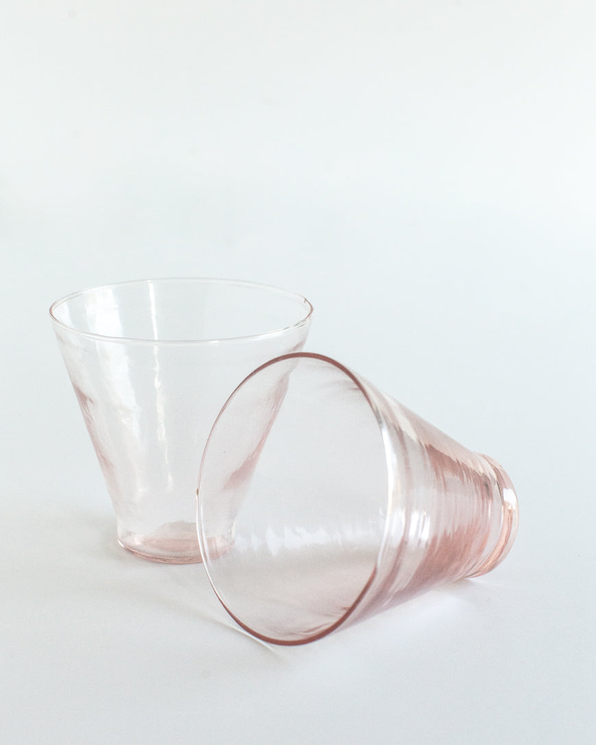 Handblown Hammered Funneled Glasses | Set of 2, view 5