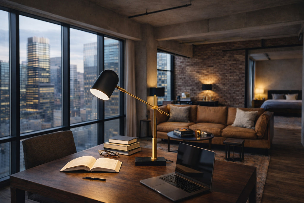 Marble & Ceramic Nightstand Lamp lifestyle