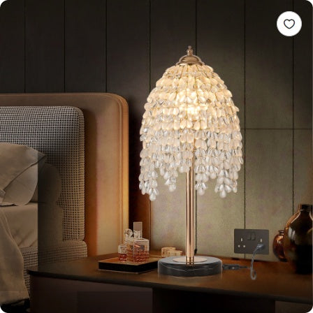 Crystal waterfall table lamp, view 5