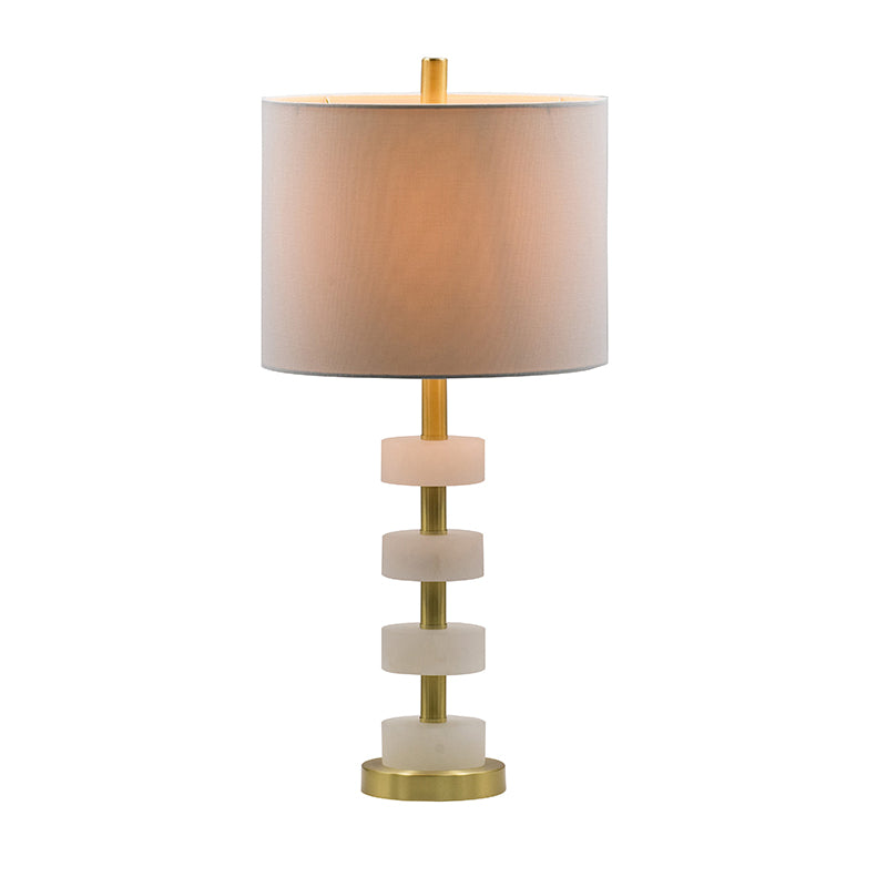 White marble table lamp, view 3