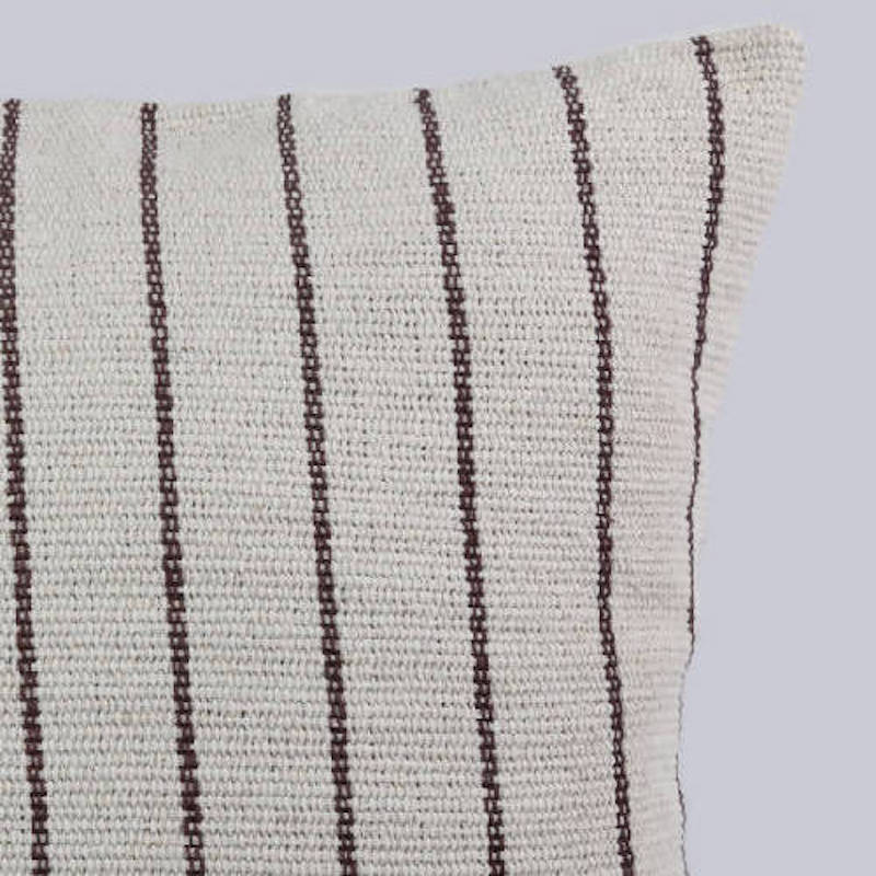 Heavy cotton striped pillow cover, alternate view