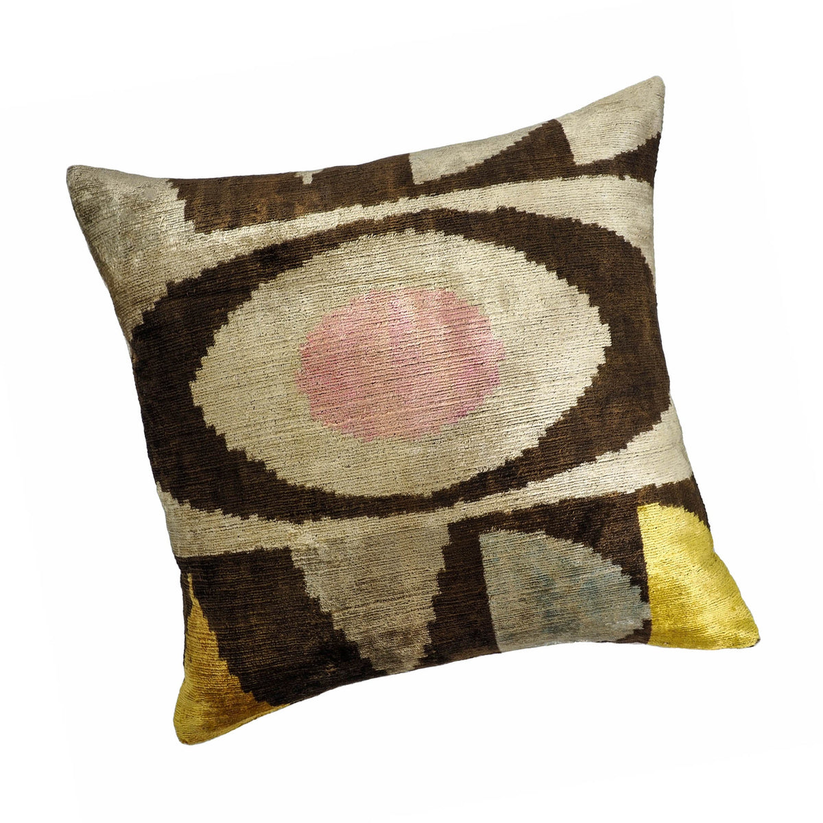 Eye of Ra ikat pillow cover, view 3