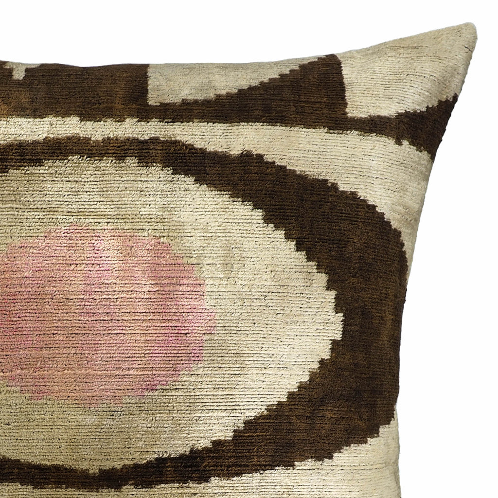 Eye of Ra ikat pillow cover, view 4