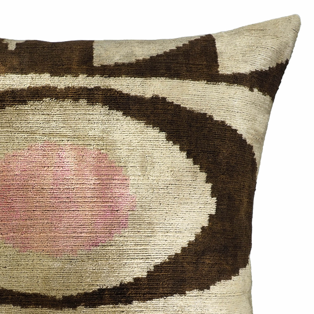 Eye of Ra ikat pillow cover, view 4