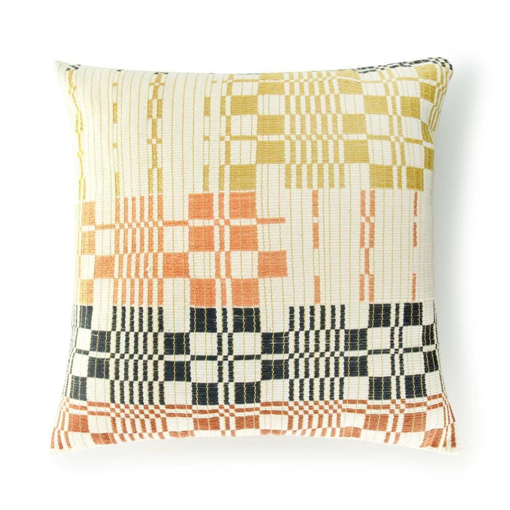 Lanjon handwoven cotton pillow cover with Naga motifs
