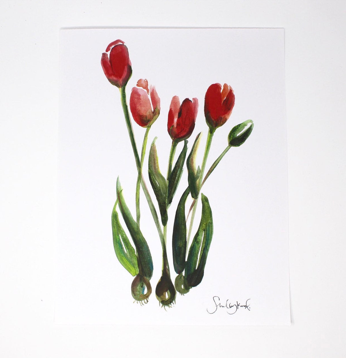 Tulips art print, framed