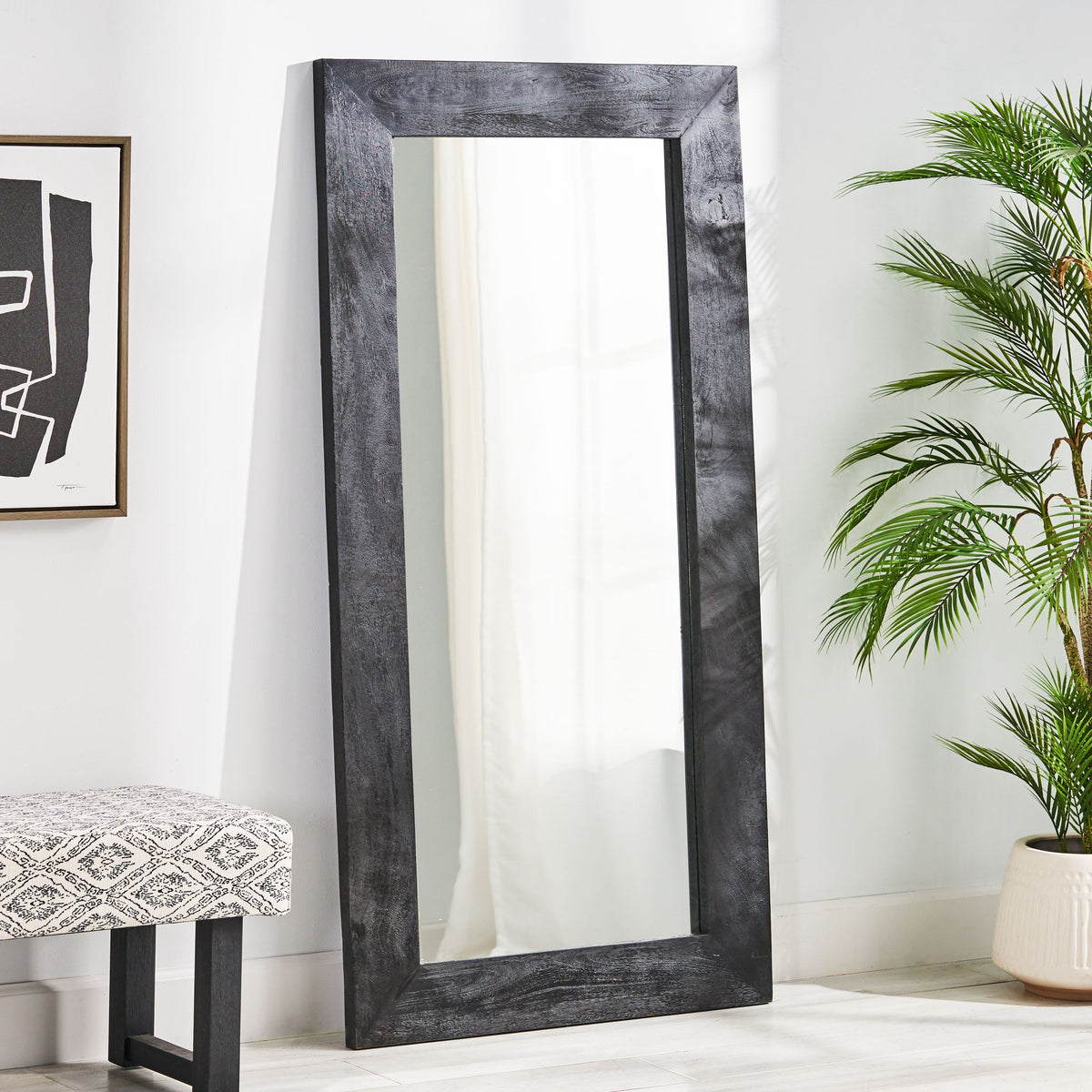 Mango Wood Full-Length Standing Mirror