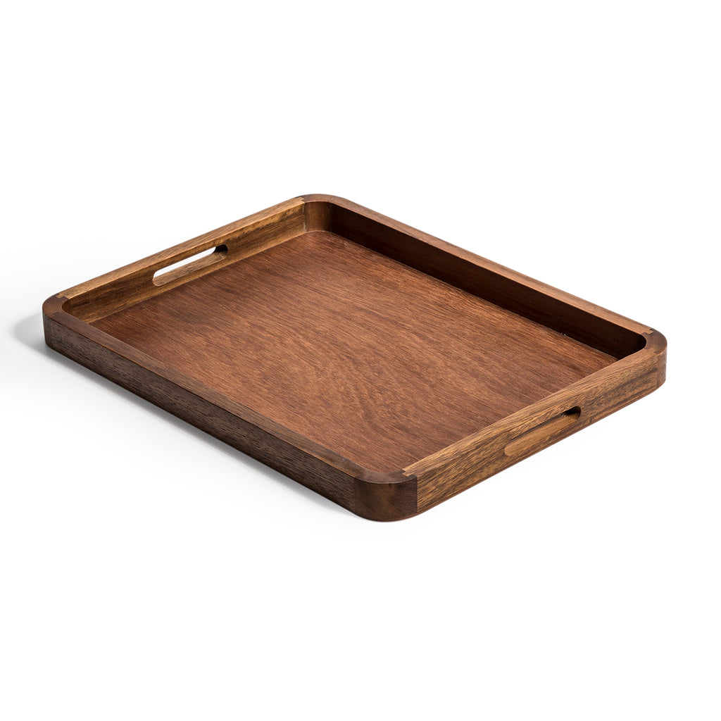 Aalborg 18 x 14 inch rectangle acacia serving tray